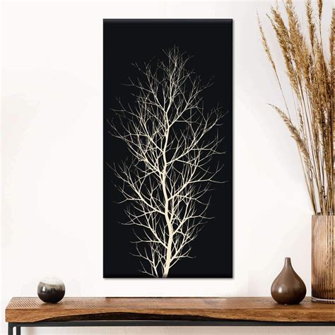 White Tree Multi Panel Canvas Wall Art in 2021 | Black canvas art, White tree, Wall canvas