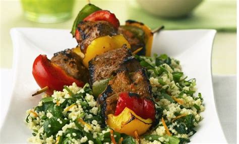 Lamb kebabs with couscous recipe | Couscous recipes, Lamb kebabs, Recipes