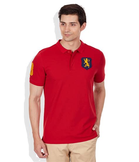 Giordano Red Polo Neck T Shirt - Buy Giordano Red Polo Neck T Shirt ...