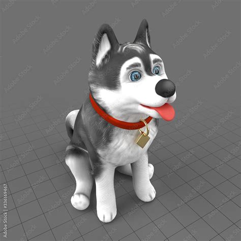 Cartoon dog sitting แอสเซทสต็อก 3 มิติ | Adobe Stock