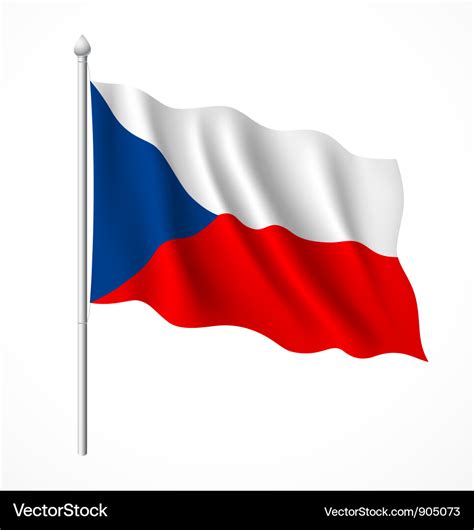 Czech republic flag Royalty Free Vector Image - VectorStock