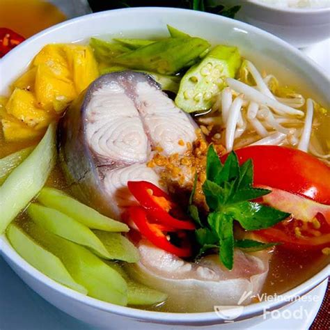 Vietnamese Sour Fish Soup (Canh Chua Ca Recipe) - Vietnamese Foody | Recipes, Cambodian food ...