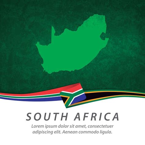 South Africa flag with map 2711431 Vector Art at Vecteezy