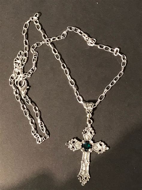 Large Cross on Chunky Chain Gothic - Etsy