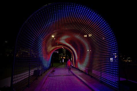 moving light | Interactive sculpture, Light tunnel, Led tunnel