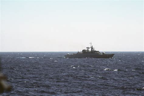 A starboard beam view of an Iranian Alvand class frigate underway - NARA & DVIDS Public Domain ...