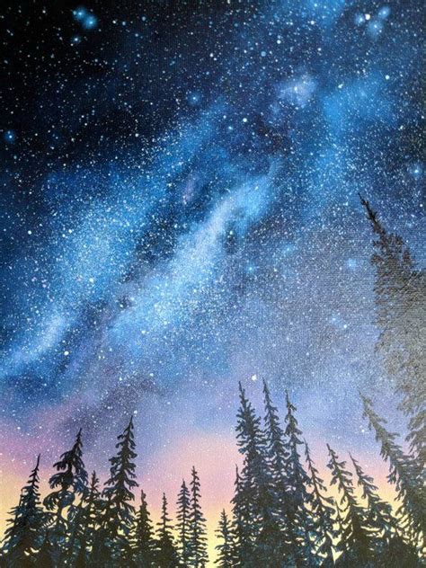 12 X 16 'contemplation' Original Oil | Etsy | Night sky art, Night sky painting, Silhouette painting