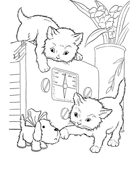 Three Little Kittens Coloring Pages - Coloring Home