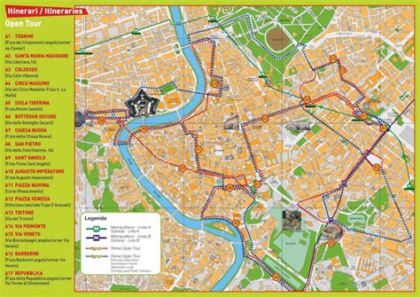 Large Detailed Street Map Of Rome City Center. Rome City Center ...