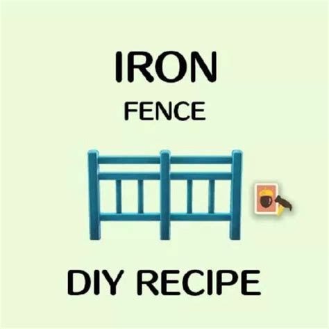 Iron fence DIY recipe ACNH (Animal Crossing New Horizons)