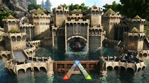 Ark: Mosasaurus Platform Base - Underwater Castle (Speed Build) - YouTube