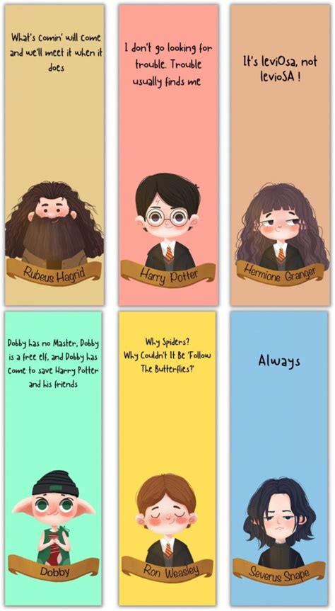 Printable Bookmarks Harry Potter