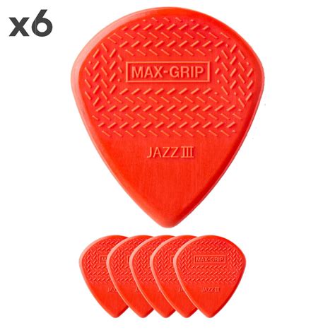 Dunlop Max Grip Jazz III Guitar Pick 1.38mm Red – GuitarPusher