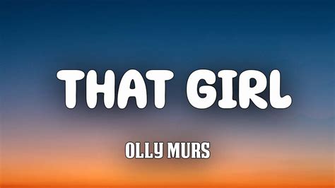 That Girl - Olly Murs (lyrics) - YouTube