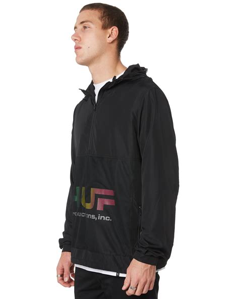 Huf Huf Productions Inc Mens Anorak Jacket - Black | SurfStitch