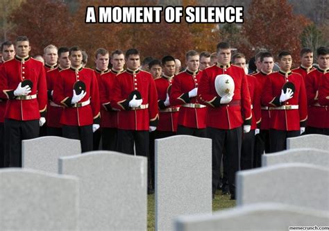 A moment of silence