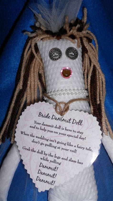 Bride Dammit Doll ...attached poem: Your dammit doll is here to stay, and to help you on your ...