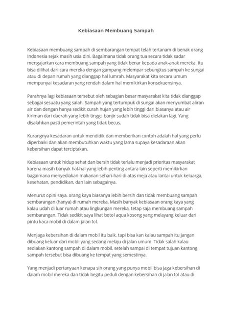 Contoh Teks Editorial Tentang Lingkungan - Homecare24