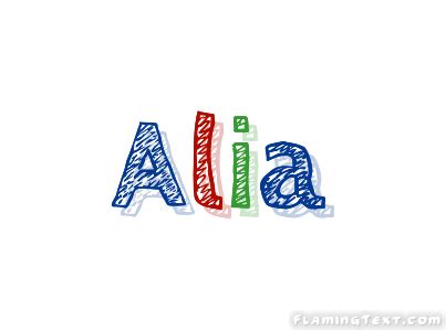 Alia Logo | Free Name Design Tool from Flaming Text