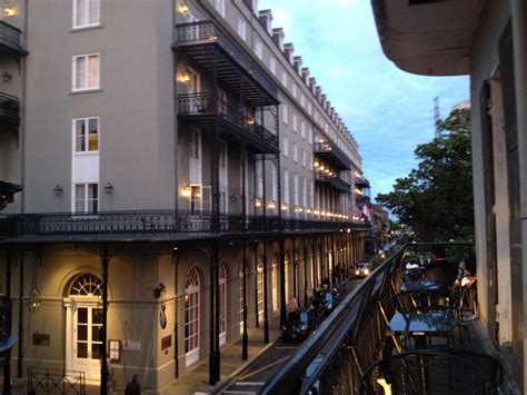 Restaurant balcony, dinner in the French Quarters- New Orleans