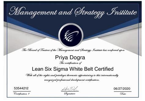 Lean Six Sigma White Belt Certification Answers