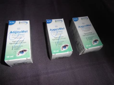 0.3% HYPROMELLOSE EYE drops 10ml x 3 AaproMel £7.00 - PicClick UK