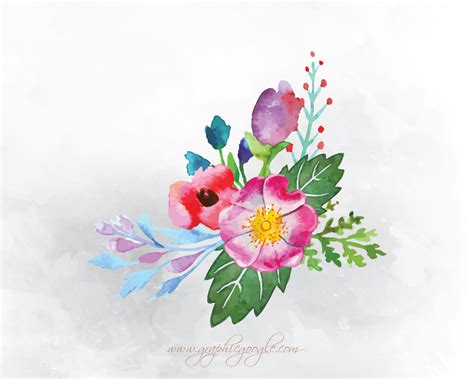 9 Free Watercolor Flower Vectors For Designers