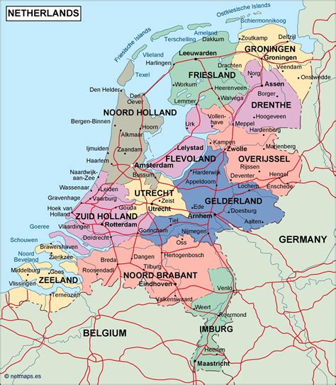 netherlands political map | Order and download netherlands political map