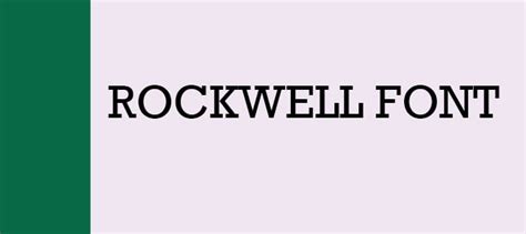 Rockwell Font Free Download