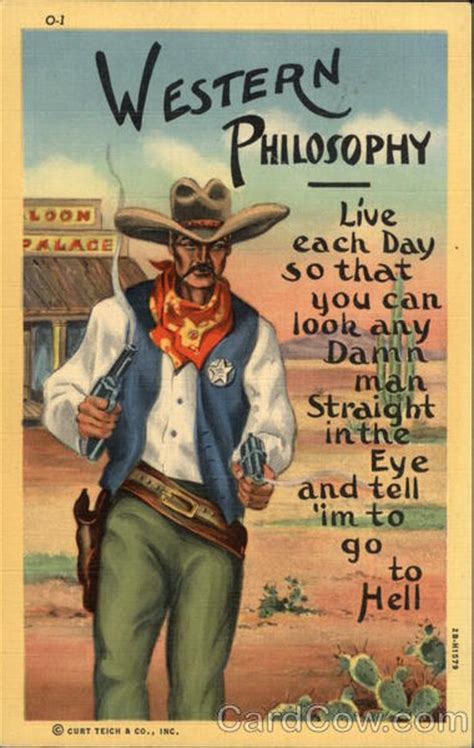 Western Philosophy Cowboy Western Postcard