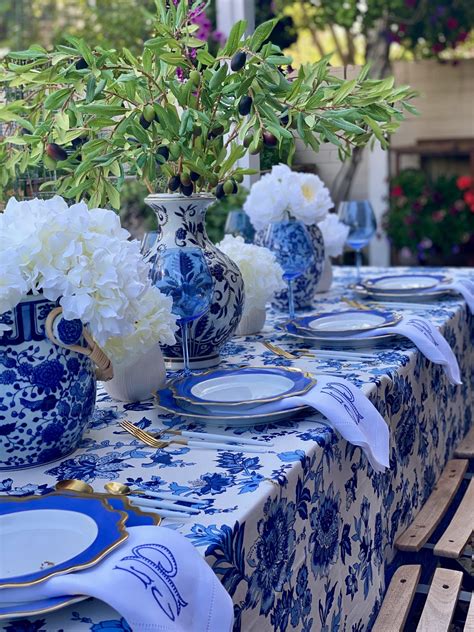 Tablescapes Archives | to have + to host | Blue table settings, White ...