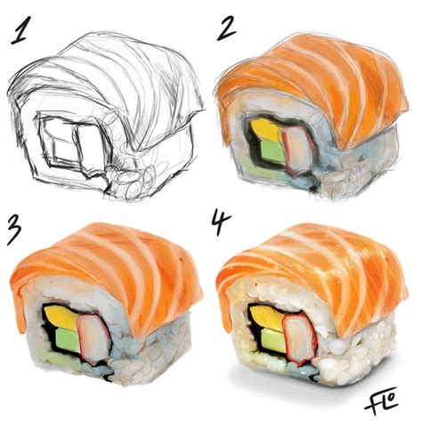 How To Draw Sushi Step By Step at Drawing Tutorials