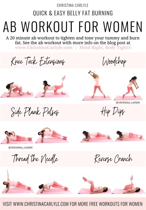 Ab Workout for a Flat, Tighter, Toned, Tummy - Christina Carlyle