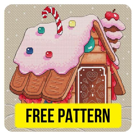 Christmas Cross Stitch Patterns Free, Xmas Cross Stitch, Cross Stitch Charts, Gingerbread House ...