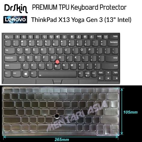 Jual Keyboard Protector Lenovo Thinkpad X13 YOGA - DrSkin PREMIUM TPU ...