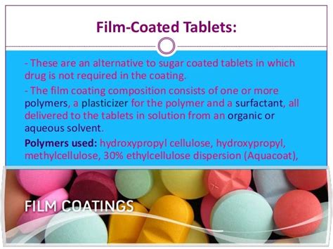 Tablet types and Excipients