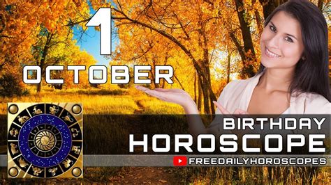 October 1 - Birthday Horoscope Personality - YouTube