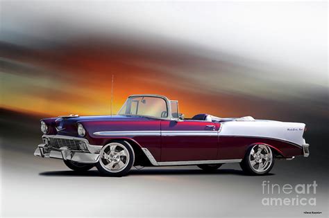 1956 Chevrolet Bel Air Convertible Photograph by Dave Koontz