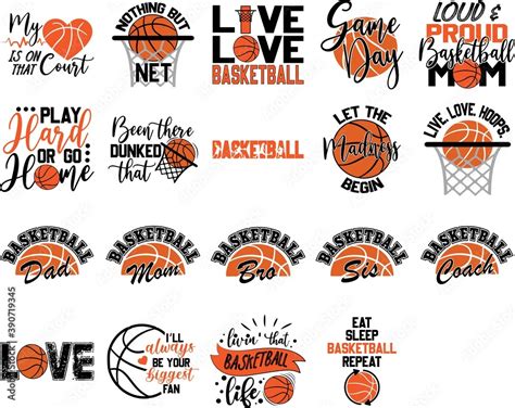 Collection of Basketball phrases, slogans or quotes Stock Vector | Adobe Stock