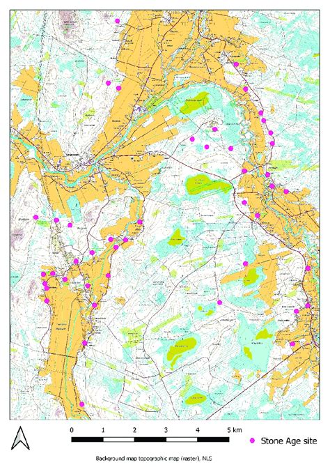 The locations of sites that have been defined as Stone Age in the ...