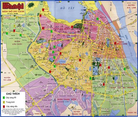 Map of Hanoi Vietnam's capital - Vietnam