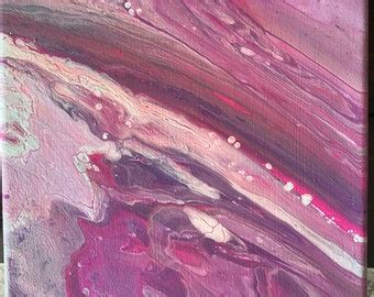 11 X 14 Acrylic Paint Pour on Canvas With a Clear - Etsy