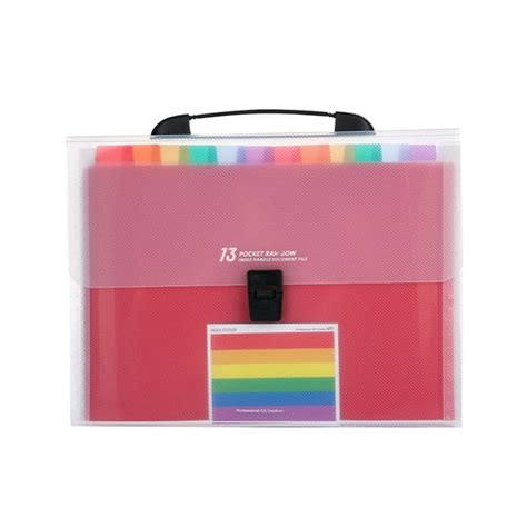 pvdgvd Extended Folder With 13 Pockets Accordion File Storage Box With Labels Portable Paper ...