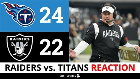 FIRE JOSH MCDANIELS! Raiders vs. Titans Post-Game, Derek Carr Stats ...