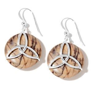 Jay King Brown Picture Stone Sterling Silver Earrings at HSN.com ...