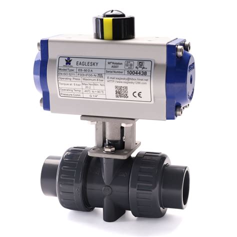 Pneumatic Actuator Double Union Ball Valve | Taiwantrade.com