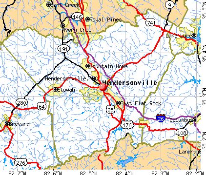 Map Of Hendersonville Nc | Map Of Zip Codes