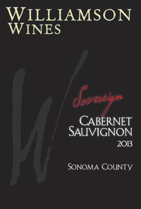 Williamson Wines Sovereign Cabernet Sauvignon 2013 | Wine.com