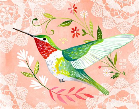 Hummingbird Art Print - Etsy