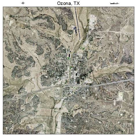 Aerial Photography Map of Ozona, TX Texas